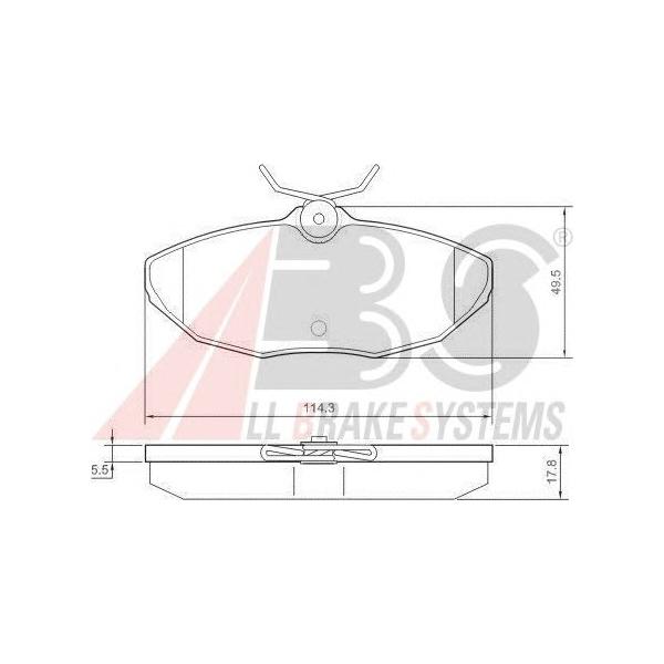 A.B.S - 3 7178 (Комплект тормозных колодок, дисковый тормоз)