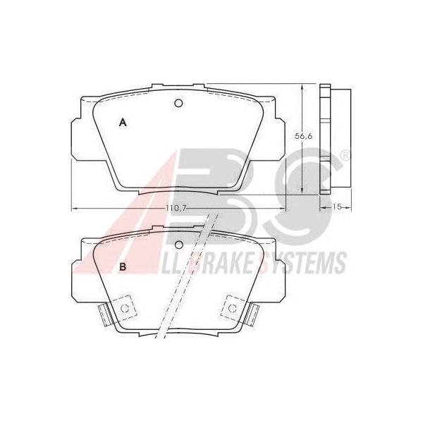 A.B.S - 3 6759 (Комплект тормозных колодок, дисковый тормоз)