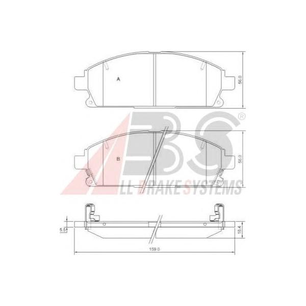 A.B.S - 3 7081 (Комплект тормозных колодок, дисковый тормоз)