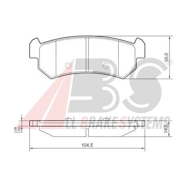 A.B.S - 3 7461 (колодки дисковые (зад. острые ушки))