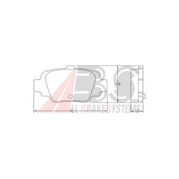 A.B.S - 3 6849 (Комплект тормозных колодок, дисковый тормоз)