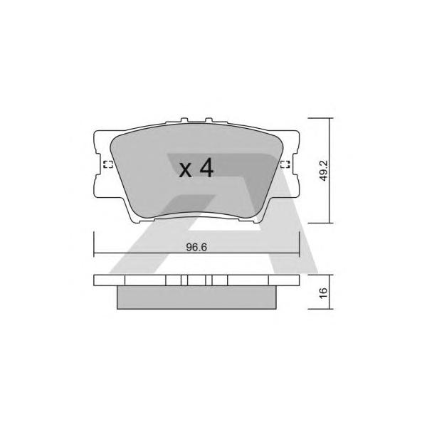 AISIN - BPTO2007 (Колодки тормозные TOYOTA)