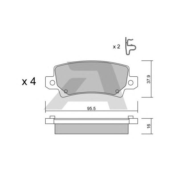 AISIN - BPTO2001 (Колодки тормозные TOYOTA)