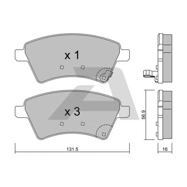 AISIN - BPFI1020 (Колодки тормозные FIAT)