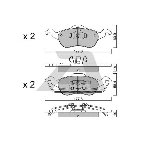 AISIN - BPFO-1006 (Колодки тормозные передние для Ford Focus I 1998~2004)