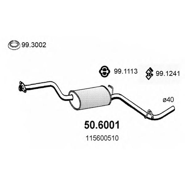 ASSO - 50.6001 (Задн. часть глушителя)