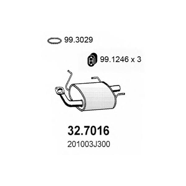 ASSO - 32.7016 (Задн.часть глушителя)