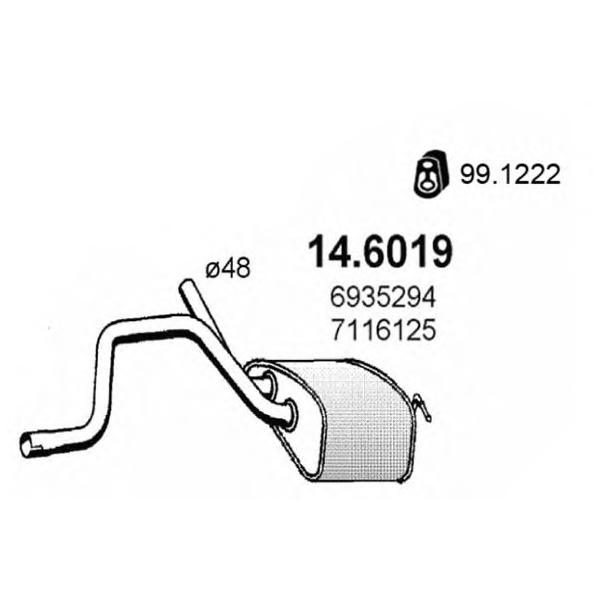 ASSO - 14.6019 (Средний глушитель выхлопных газов)