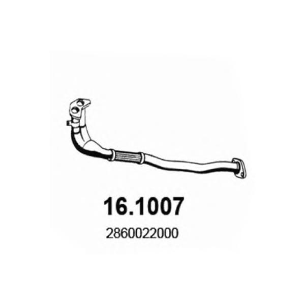ASSO - 16.1007 (Приемная труба Hyundai Accent / Excel / Pony 1.5i)
