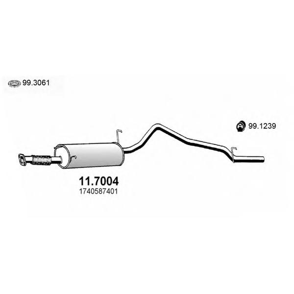 ASSO - 117004 (Глушитель выхлопных газов конечный)