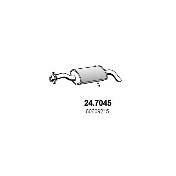 ASSO - 24.7045 (Глушитель задняя часть Lancia Kappa 2.0ie/2.4ie -2)