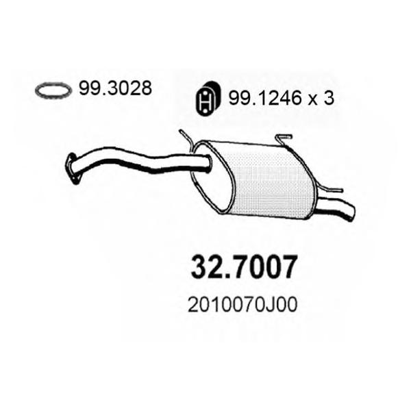 ASSO - 32.7007 (Задн.часть глушителя)