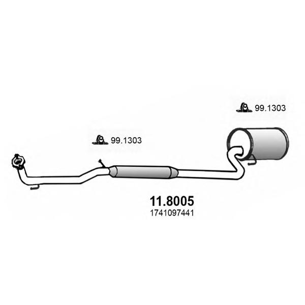 ASSO - 118005 (Резонатор задний)