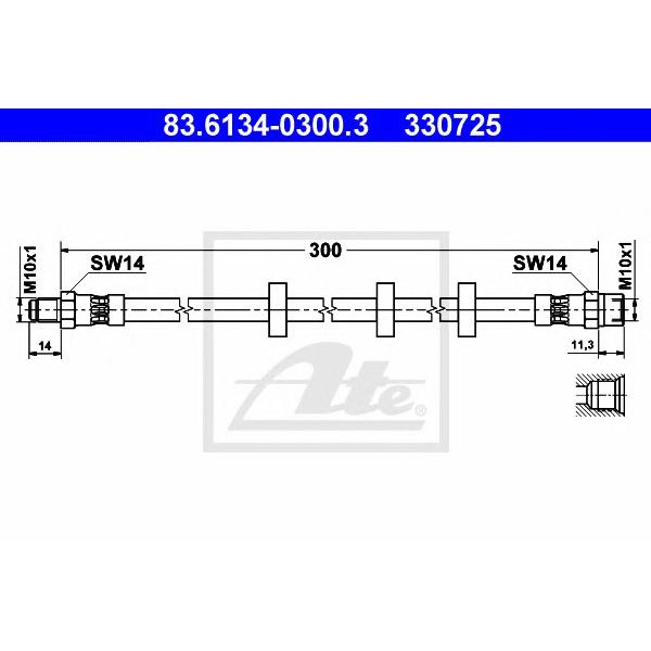 ATE - 83.6134-0300.3 (Шланг тормозной)