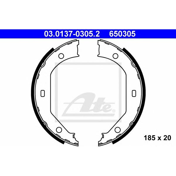 ATE - 03-0137-0305-2 (К-т колодок ручн торм / BMW E39/E46 mot.M52/M54/M5)