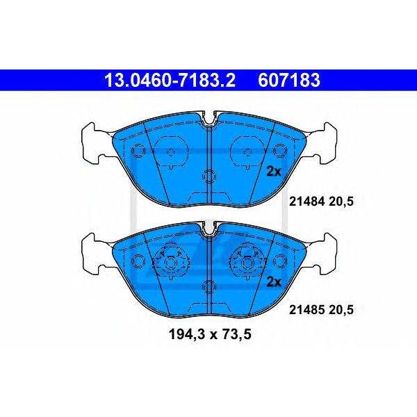 ATE - 13-0460-7183-2 (Колодки торм.пер.)