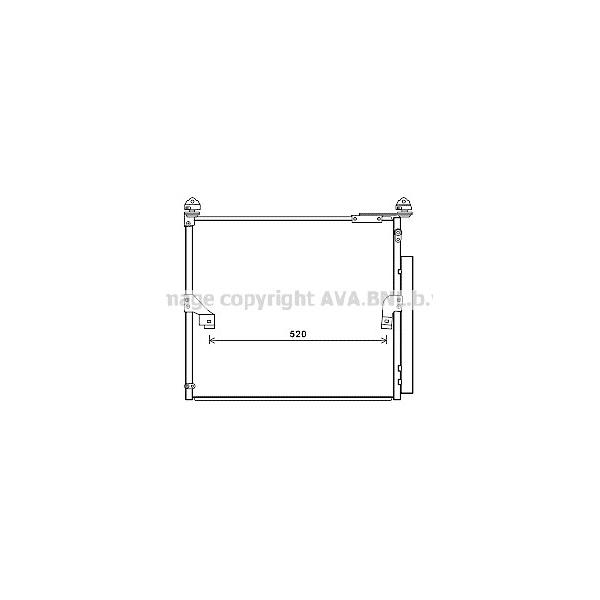 AVA - TO5657D (Радиатор кондиционера TOYOTA: LAND CRUISER 150 (KDJ15, GRJ15) 2.7 09-)