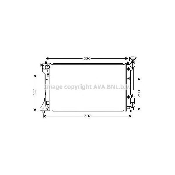 AVA - TO2293 (радиатор/ Toyota Avensis 2.0 03>)