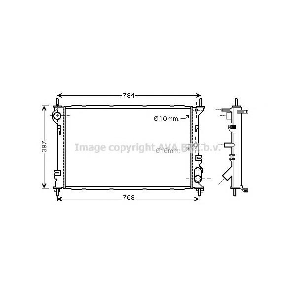 AVA - FDA2411 (Радиатор FORD TRANSIT CONNECT 1.8TD/1.8 02-)