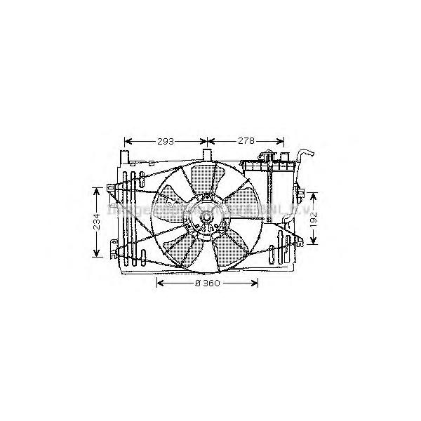 AVA - TO7508 (AVA TO7508 вентилятор охлаждения!- Toyota Corolla 1.4-1.8 02-07)