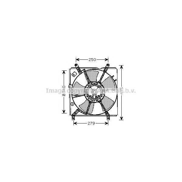 AVA - TO7529 (AVA TO7529 вентилятор с рамкой! слева/Toyota Rav 4 II 2.0i 00-05)