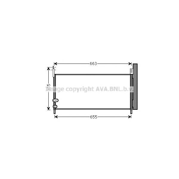 AVA - TO5576D (Радиатор кондиционера TOYOTA: Prius 1.8)