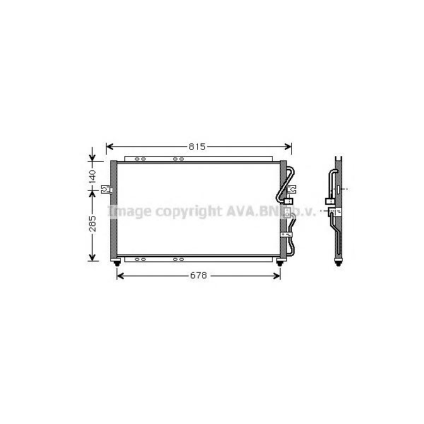 AVA - KA5014 (Конденсер KIA CARNIVAL 2.5/2.9D 01-)