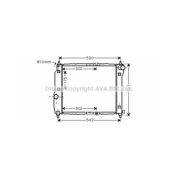 AVA - DW2066 (Радиатор охлаждения двигателя 480x415 (МКПП) Chevrolet Aveo (T200/T250))