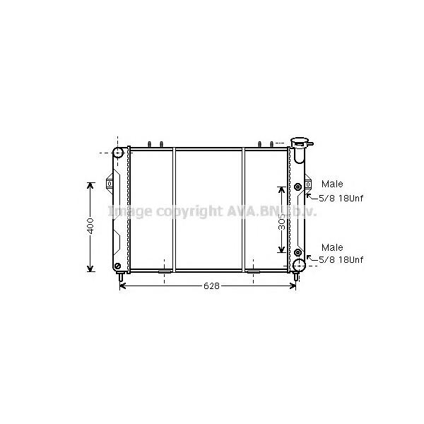 AVA - JE2007 (Радиатор JEEP GRAND CHEROKEE 5.2/5.9 92-100)