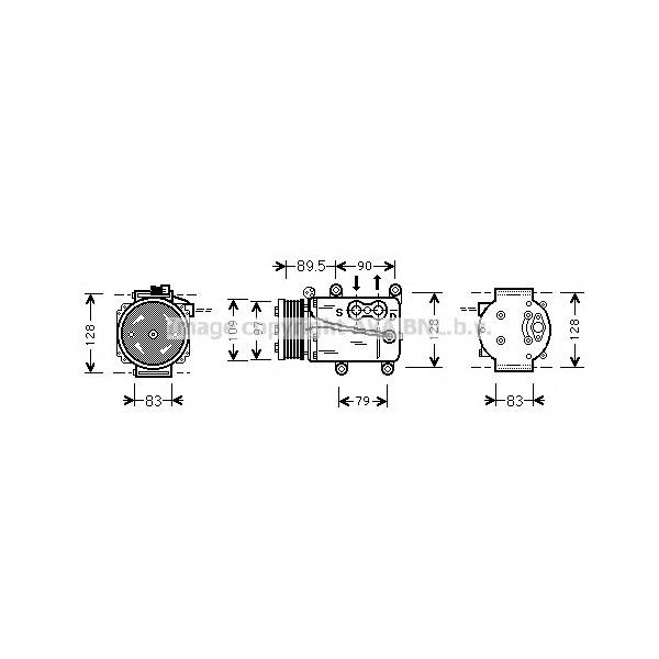 AVA - FDK082 (компрессор конд./ Ford Mondeo/Cougar 1.6i-2.0i 99>)