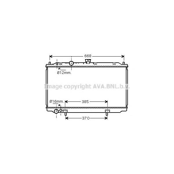 AVA - DN2237 (Радиатор системы охлаждения NISSAN: PRIMERA (P12) 1.9 dCi/2.2 dCi 02 - , PRIMERA Hatchback (P12) 1.9 dCi/2.2 dCi 02 - , PRIMERA универсал (WP12) 1.9 d)