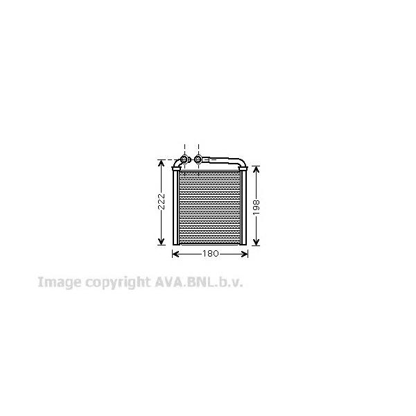 AVA - VW6256 (Радиатор отопителя (тип Denso) для Volkswagen Golf Plus V, Golf V, Golf VI, Passat B6, Passat B7)