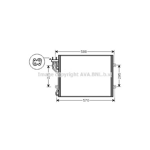 AVA - JE5035 (Конденсер JEEP CHEROKEE/LIBERTY 2.4-3.7/2.5 CRD 01-)