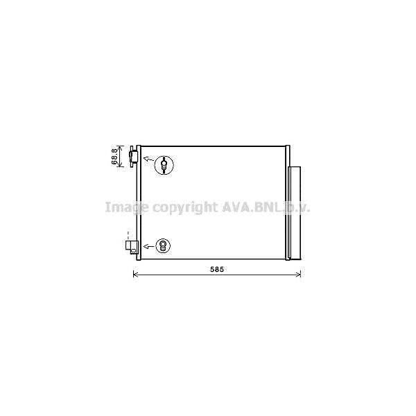 AVA - DA5011D (Конденсер RENAULT LOGAN 1.6/1.5D / DUSTER 1.5D M/T 12-)