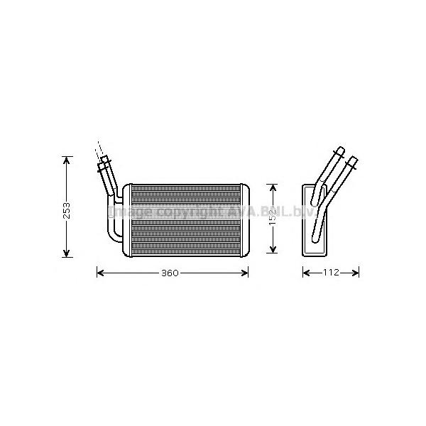 AVA - FD6316 (радиатор печки/ Ford Transit 2.0D-2.4D 00>)