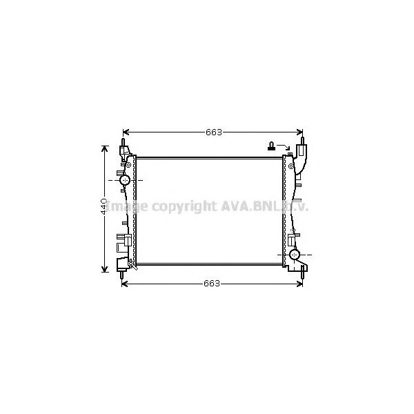 AVA - FTA2358 (Радиатор системы охлаждения FIAT: LINEA 1.4 07 -)