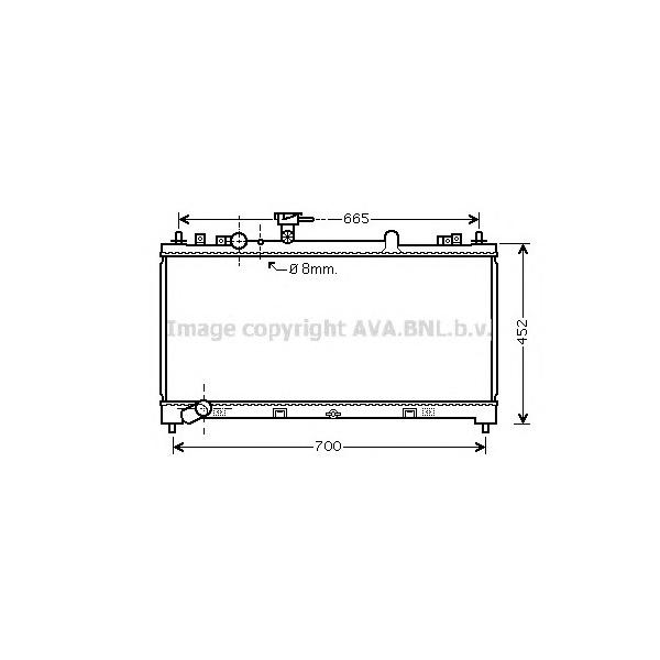 AVA - MZ2218 (Радиатор системы охлаждения MAZDA: 6 (GH) 2.5MZR 07- (МКПП))