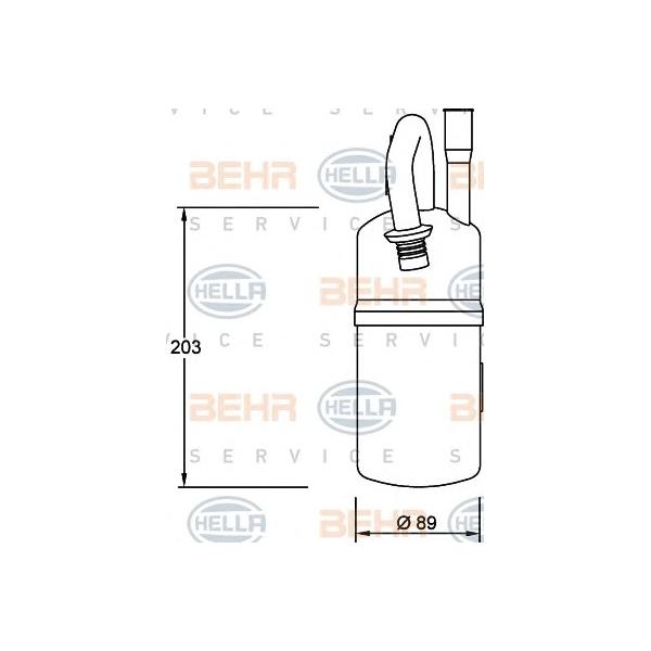 BEHR-HELLA - 8FT351192-051 (осушитель конд./Ford Mondeo 2.5i/1.8TD 93-00)