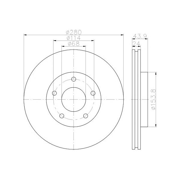 BEHR-HELLA - 8DD 355 117-321 (Диск тормозной передний Nissan Juke (F15) 2010~)
