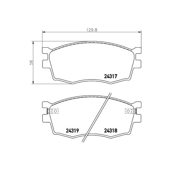 BEHR-HELLA - 8DB355006951 (8DB355006951 колодки дисковыеп.!/ Kia Rio II 1.4i/1.6i 16V/1.5CRDi 05>)