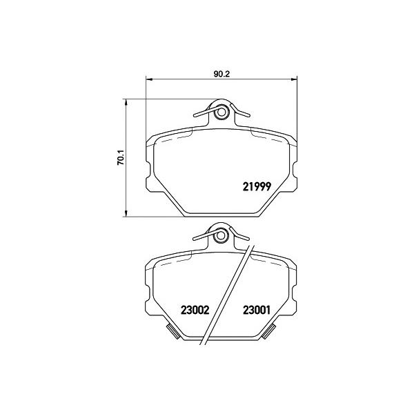 BEHR-HELLA - 8DB355008721 (Комплект тормозных колодок дисковый тормоз)