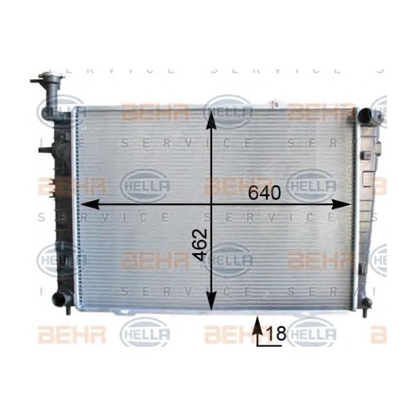BEHR-HELLA - 8MK376763-211 (радиатор/ Hyundai Tucson, Kia Sportage 2.0/2.7 04>)