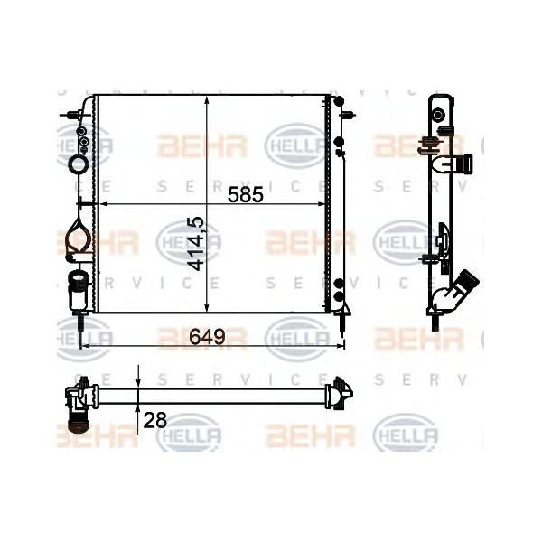 BEHR-HELLA - 8MK376755-361 (Радиатор охлаждения)