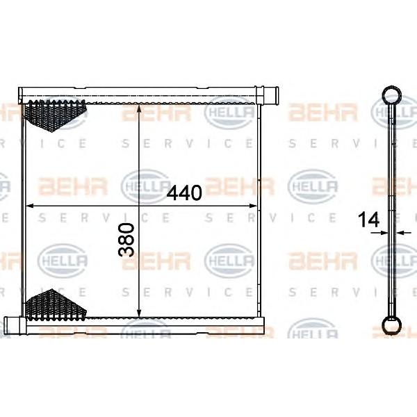 BEHR-HELLA - 8MK376754601 (Радиатор двигателя)