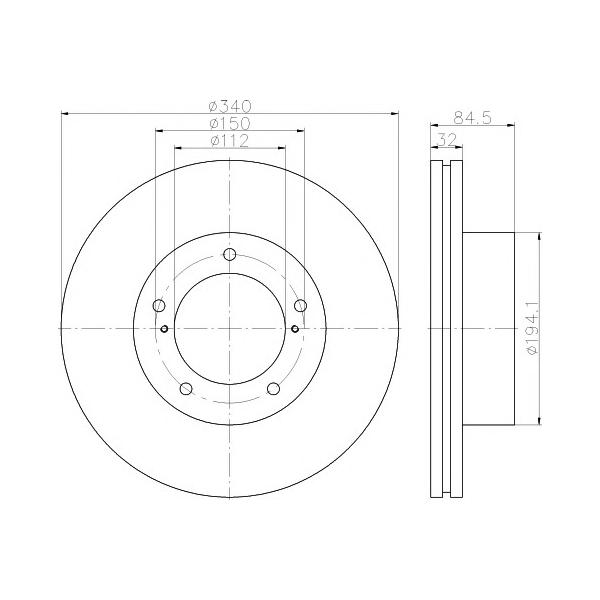 BEHR-HELLA - 8DD355116551 (Диск тормозной Pro)