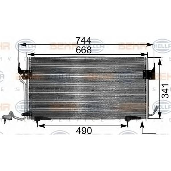 BEHR-HELLA - 8FC351301-281 (радиатор конд./ Citroen Xsara, Peugeot 306 1.5/1.9D 93-01)