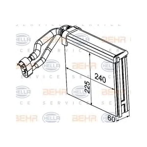 BEHR-HELLA - 8FV351330-721 (Испаритель кондиционера)