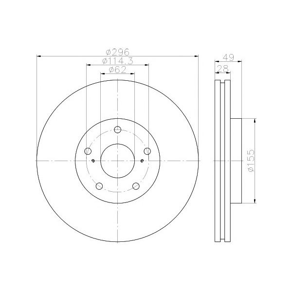 BEHR-HELLA - 8DD355117431 (Диск тормозной)