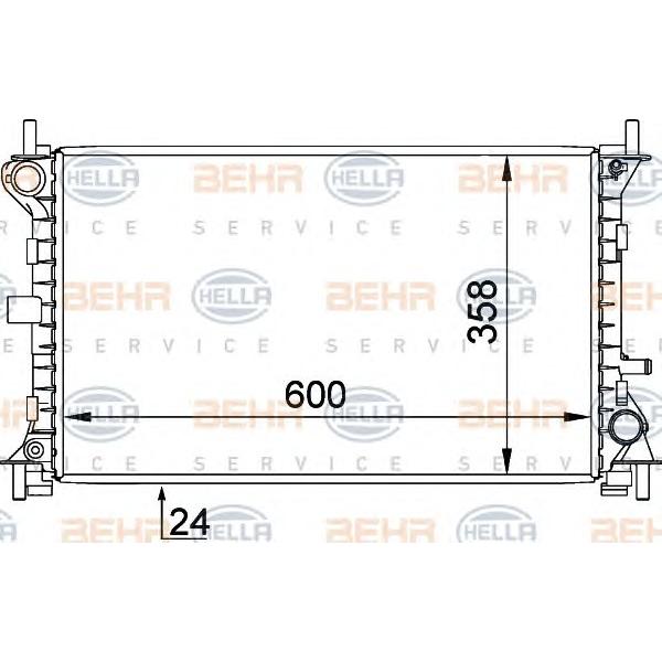 BEHR-HELLA - 8MK376720-301 (радиатор/ Ford Focus 2.0 16V/1.8TD 98>)