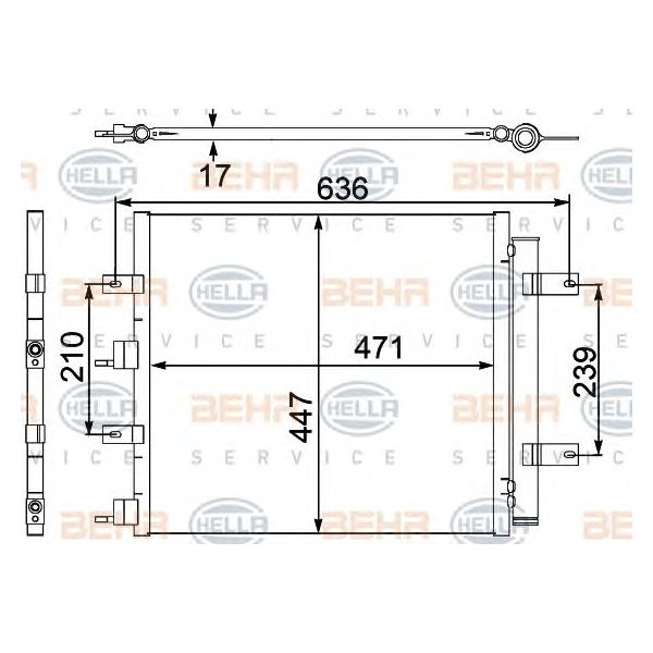 BEHR-HELLA - 8FC351304-181 (Конденсатор кондиционера 8FC351304-181)